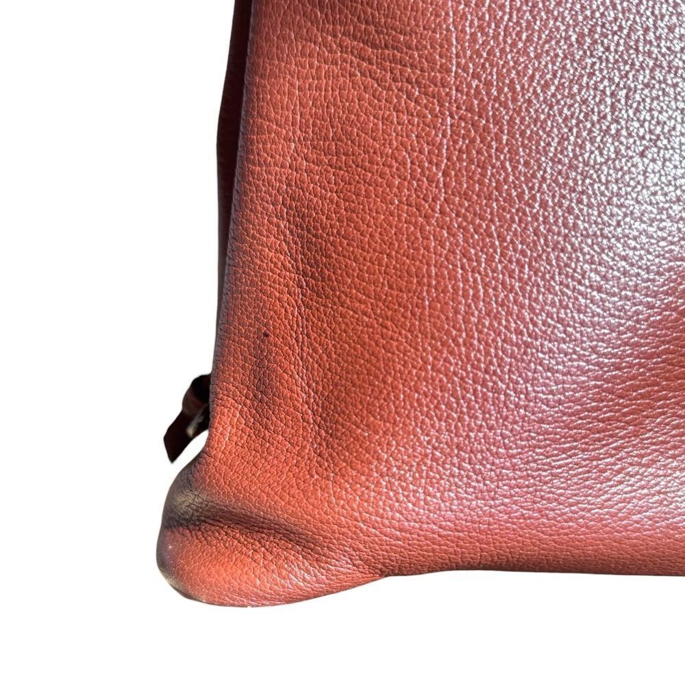 BVLGARI Brown Grained Leather Becky Handbag - Picture 11 of 16